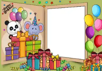 Beschriftung auf dem Rahmen: Happy Birthday! Beschriftung auf dem Rahmen: Happy Birthday!