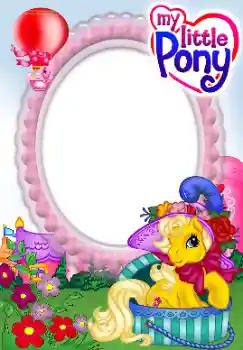 Fotoeffekt aus der Kategorie Verschiedenen Kinderrahmen № 142475. Beschriftung auf dem Rahmen: My little Pony