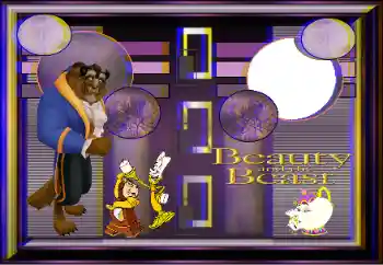 Fotoeffekt aus der Kategorie Verschiedenen Kinderrahmen № 147951. Beschriftung auf dem Rahmen: Beauty and the beast