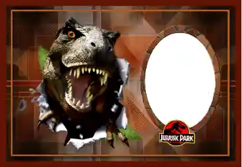 Fotoeffekt aus der Kategorie Verschiedenen Kinderrahmen № 150502. Beschriftung auf dem Rahmen: jurassic Park
