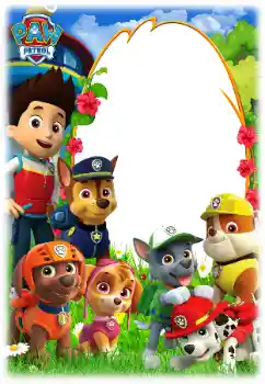 Fotoeffekt aus der Kategorie Verschiedenen Kinderrahmen № 158461. Beschriftung auf dem Rahmen: PAW Patrol