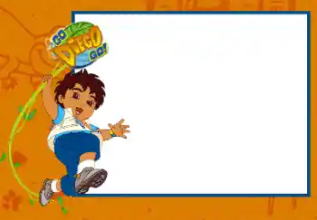 Fotoeffekt aus der Kategorie Verschiedenen Kinderrahmen № 68400. Beschriftung auf dem Rahmen: Go. Diego. Go.