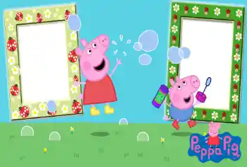 Fotoeffekt aus der Kategorie Verschiedenen Kinderrahmen № 82889. Beschriftung auf dem Rahmen: Peppa Pig