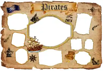 Fotoeffekt aus der Kategorie Verschiedenen Kinderrahmen № 96350. Beschriftung auf dem Rahmen: Pirates