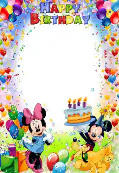 Beschriftung auf dem Rahmen: Happy Birthday!