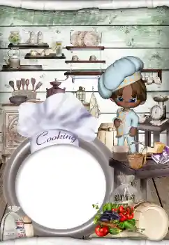 Fotoeffekt aus der Kategorie Alleswisser und Alleskönner № 13928. Beschriftung auf dem Rahmen: Cooking