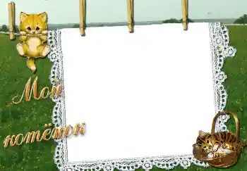 Fotoeffekt aus der Kategorie Mein Spielzeug und Haustiere № 2892. Beschriftung auf dem Rahmen: Мой котенок