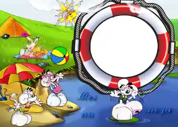 Beschriftung auf dem Rahmen: Am Meer