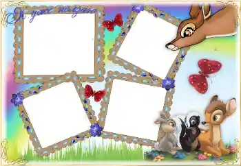 Beschriftung auf dem Rahmen: I'm crawling.