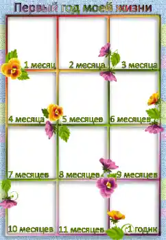 Beschriftung auf dem Rahmen: 1 jahr