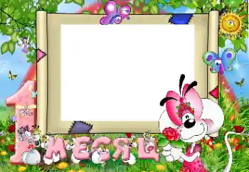 Beschriftung auf dem Rahmen: 1 monat