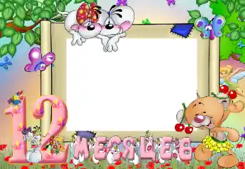 Beschriftung auf dem Rahmen: 12 monat