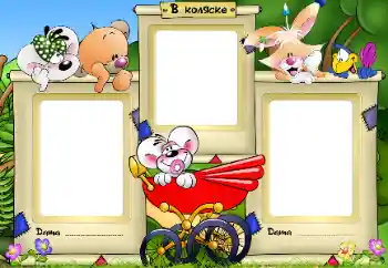 Beschriftung auf dem Rahmen: В коляске