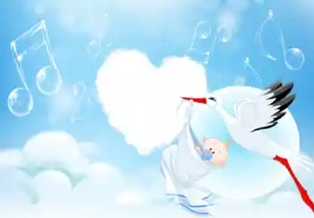 Beschriftung auf dem Rahmen: I was born!