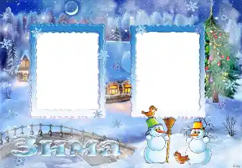 Fotoeffekt aus der Kategorie Winterspaß № 3936. Beschriftung auf dem Rahmen: Winter