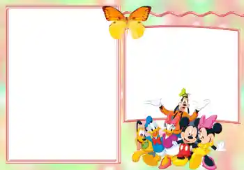 Beschriftung auf dem Rahmen: Einladung zum Geburtstag!