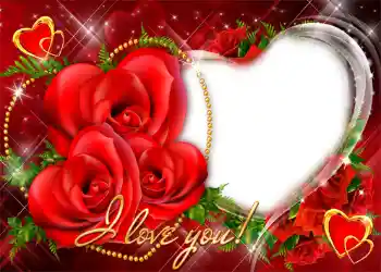 Fotoeffekt aus der Kategorie Rahmen für verliebte № 1286. Beschriftung auf dem Rahmen: I love you!