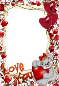 Beschriftung auf dem Rahmen: I love you Beschriftung auf dem Rahmen: I love you