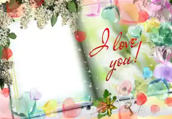 Fotoeffekt aus der Kategorie Rahmen für verliebte № 34009. Beschriftung auf dem Rahmen: I love you!