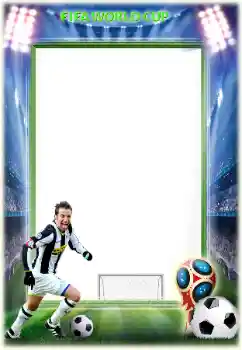 Fotoeffekt aus der Kategorie Fotorahmen für Männer № 155983. Beschriftung auf dem Rahmen: Fußball