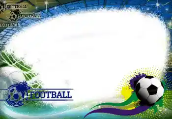 Fotoeffekt aus der Kategorie Fotorahmen für Männer № 155984. Beschriftung auf dem Rahmen: Fußball