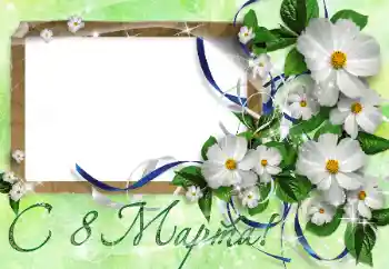 Fotoeffekt aus der Kategorie Grußkarten zum Muttertag № 42579. Beschriftung auf dem Rahmen: Alles Gute zum Frauentag!