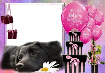 Beschriftung auf dem Rahmen: Happy Birthday!