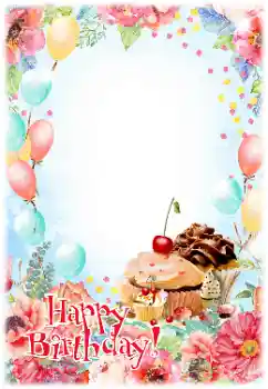 Beschriftung auf dem Rahmen: Alles Gute zum Geburtstag!