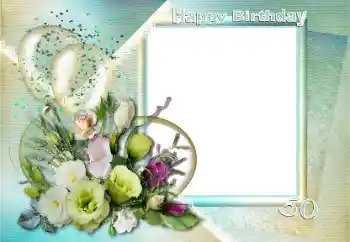 Beschriftung auf dem Rahmen: Alles Gute zum Geburtstag!