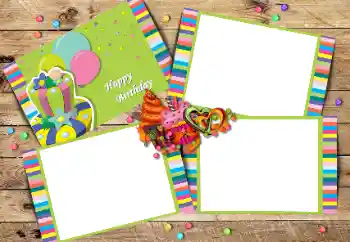 Beschriftung auf dem Rahmen: Happy Birthday!