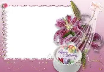 Beschriftung auf dem Rahmen: Happy Birthday Beschriftung auf dem Rahmen: Happy Birthday