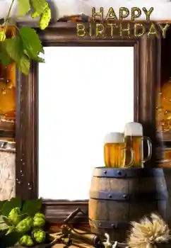 Beschriftung auf dem Rahmen: Happy Birthday! Beschriftung auf dem Rahmen: Happy Birthday!