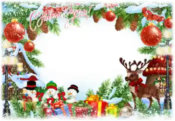 Beschriftung auf dem Rahmen: Frohes Neues Beschriftung auf dem Rahmen: Frohes Neues