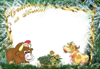 Beschriftung auf dem Rahmen: Frohes Neues