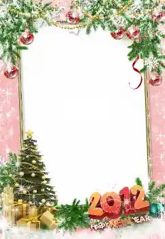 Beschriftung auf dem Rahmen: Happy New Year!