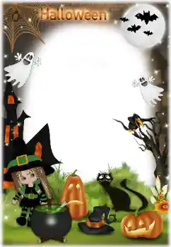 Fotoeffekt aus der Kategorie Verschiedene Feiertage № 124302. Beschriftung auf dem Rahmen: Happy Halloween