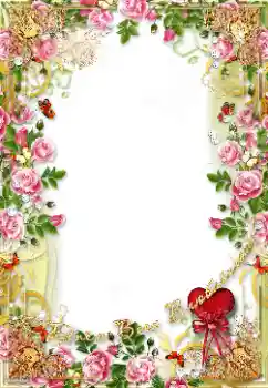 Beschriftung auf dem Rahmen: Alles Gute zum Valentinstag!