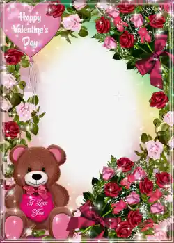 Beschriftung auf dem Rahmen: Alles Gute zum Valentinstag!