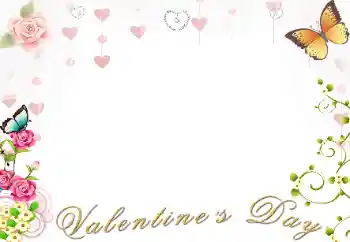 Beschriftung auf dem Rahmen: Valentine's Day