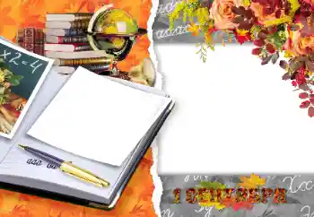 Beschriftung auf dem Rahmen: Schulbeginn