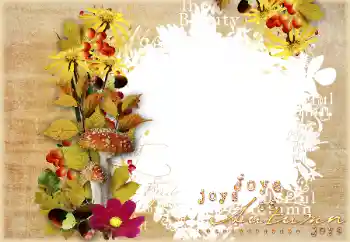 Beschriftung auf dem Rahmen: Herbst