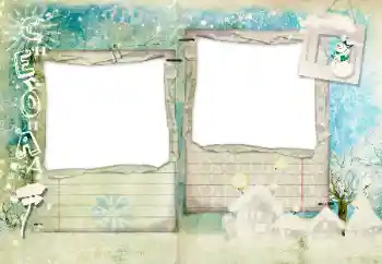 Beschriftung auf dem Rahmen: Schneefall